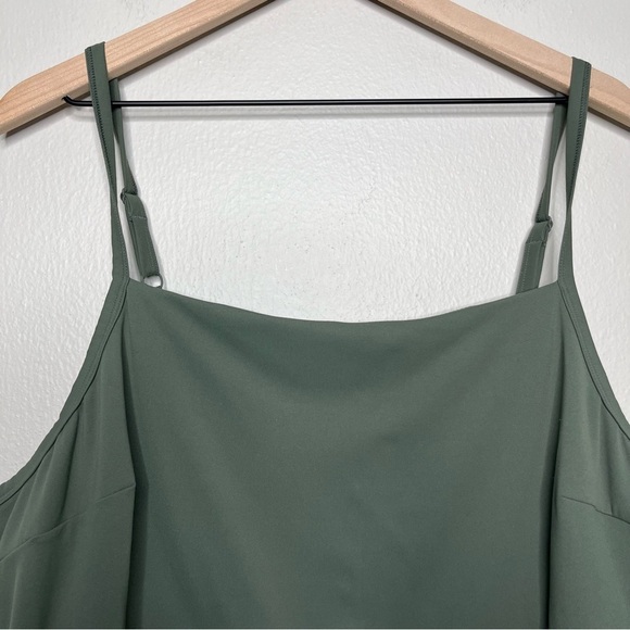 FLX Women Plus Size Athletic Dress 2X Affirmation‎ Green with Built-In Bodysuit - Picture 3 of 8